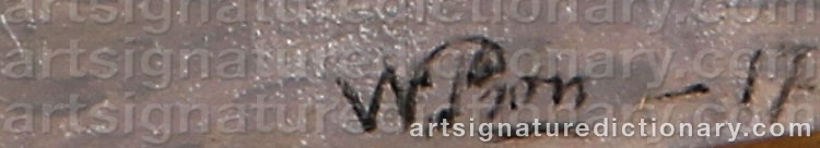 Authentic signature by Weikko Ferdinand PURO on  artwork