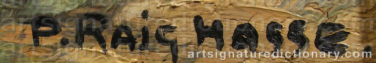 Authentic signature by Pierre RAIGHASSE on  artwork