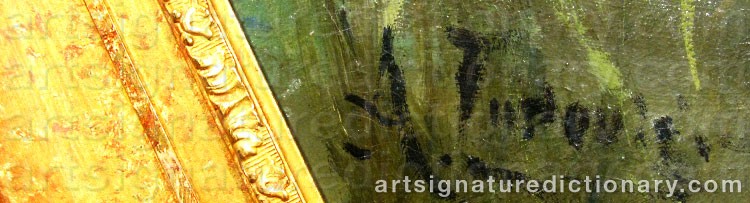Authentic signature by Albert The Younger LUDOVICI on  artwork