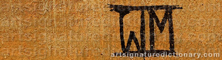 Authentic signature by Waldemar MARBERG on  artwork