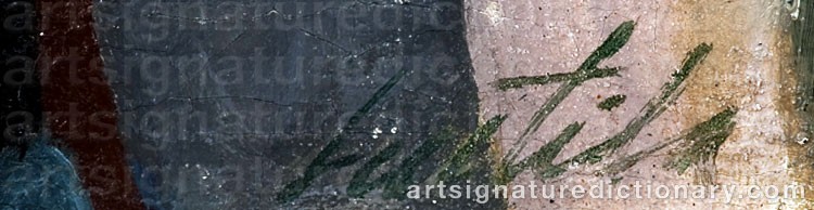 Authentic signature by Atte LAITILA on Painting/Watercolour artwork