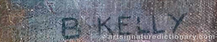 Authentic signature by Bernadette KELLY on Painting/Watercolour artwork