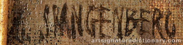 Authentic signature by George SPANGENBERG on Painting/Watercolour artwork