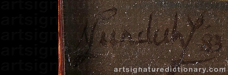 Authentic signature by Nadine LUNDAHL on Painting/Watercolour artwork