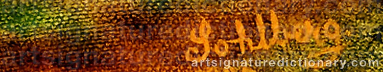 Authentic signature by Harald SOHLBERG on  artwork