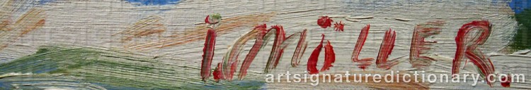 Authentic signature by Ingegerd MÖLLER on  artwork