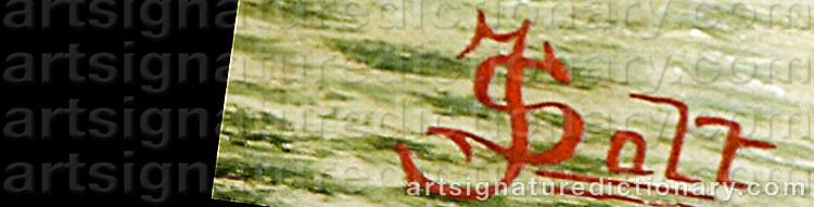 Authentic signature by James SALT on  artwork
