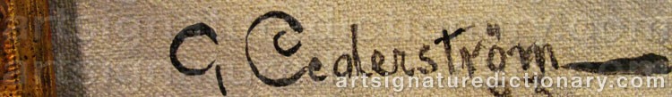 Signature by Gustaf CEDERSTRÖM