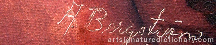 Signature by Alfred BERGSTRÖM