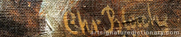 Authentic signature by Christian BLACHE on Painting/Watercolour artwork