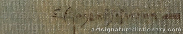 Authentic signature by Eugen ANSEN-HOFMANN on  artwork