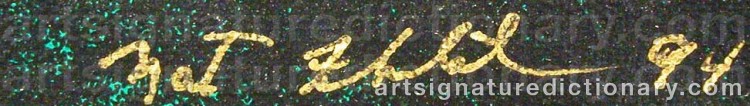 Authentic signature by Nat FINKELSTEIN on  artwork