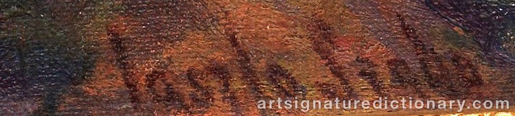 Authentic signature by Laszlo SZABO on  artwork