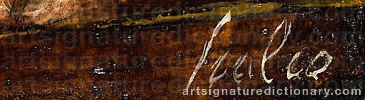 Authentic signature by Giorgio SCALCO on artwork