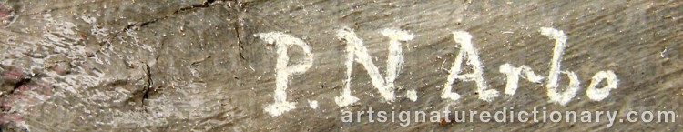 Forged signature of Peter Nicolai ARBO