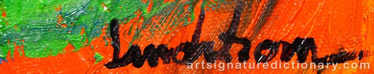 Close-up details showing Bengt LINDSTRÖM signature forgery characteristics