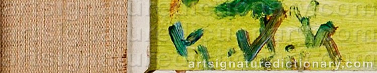 Authentic signature by Knut Hermod KNUTSEN on  artwork