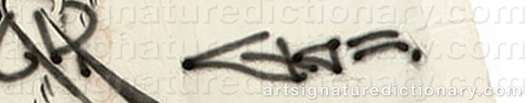 Authentic signature by Chaz BOJÓRQUEZ on  artwork