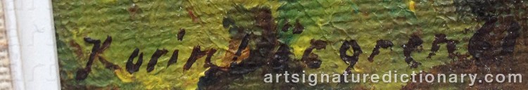 Authentic signature by Karin LÖFGREN on Painting/Watercolour artwork