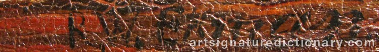 Authentic signature by Robert Wilhelm EKMAN on artwork
