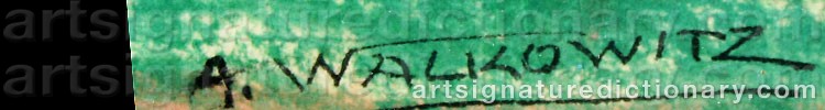 Signature by Abraham WALKOWITZ