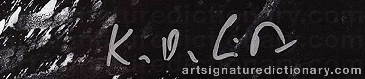Authentic signature by Karl Otto GÖTZ on artwork
