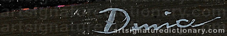 Authentic signature by Denice ZETTERQVIST on  artwork