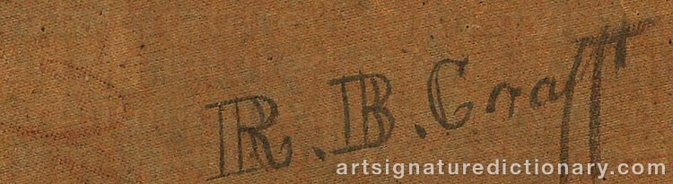 Authentic signature by Reson B. CRAFFT on  artwork