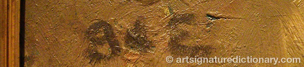 Authentic signature by Georges De ESPAGNAT on  artwork