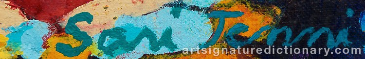 Authentic signature by Sari TENNI on Painting/Watercolour artwork