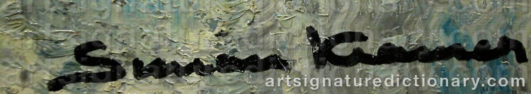 Authentic signature by Simon KRAMER on artwork