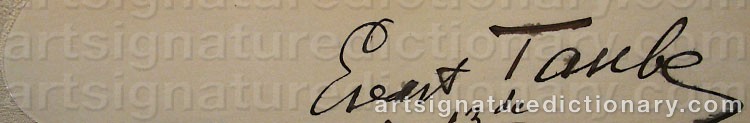 Signature by Evert TAUBE