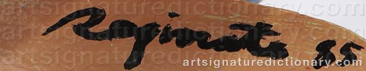 Authentic signature by Peter REGINATO on Sculpture artwork