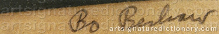 Signature by Bo BESKOW