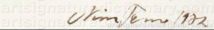 Authentic signature by Nina TERNO on  artwork