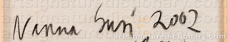 Authentic signature by Nanna SUSI on Painting/Watercolour artwork