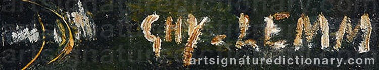 Authentic signature by Marguerite Lemaire GHY-LEMM on  artwork