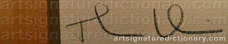 Authentic signature by Thomas HENRIKSSON on  artwork