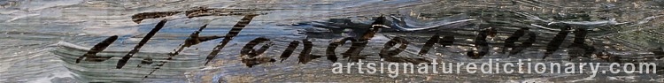 Authentic signature by Joseph HENDERSON on  artwork