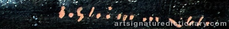 Authentic signature by Olav STRØMME on artwork