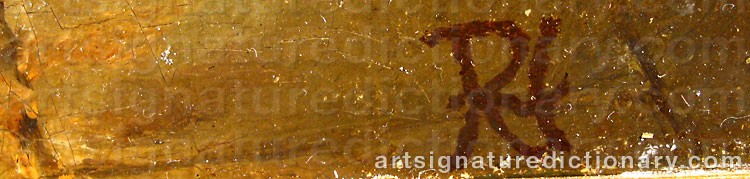 Authentic signature by Robert Alexander HILLINGFORD on artwork