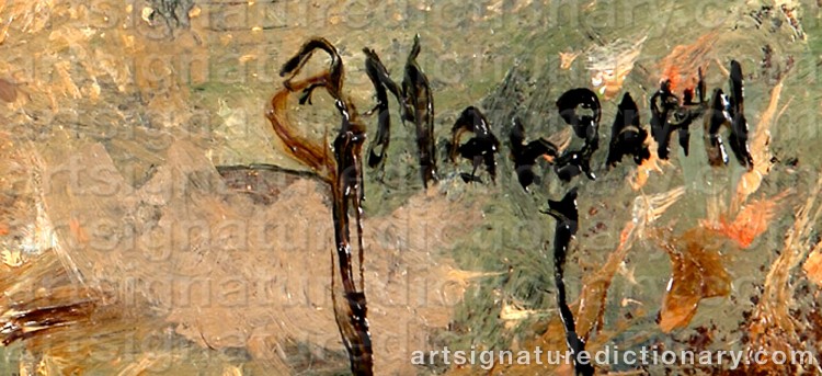 Authentic signature by Jerry MALZAHN on Painting/Watercolour artwork