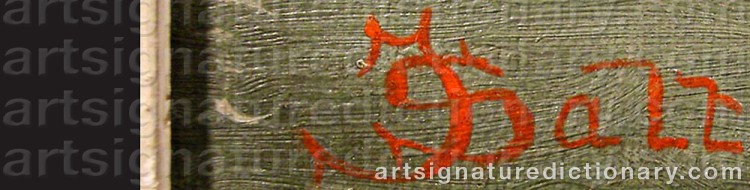 Authentic signature by James SALT on  artwork