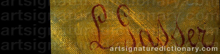 Authentic signature by Leonardo GASSER on  artwork