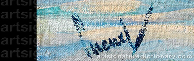 Authentic signature by Edward Alfred CUCUEL on Painting/Watercolour artwork
