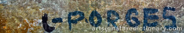 Authentic signature by Clara PORGES on Painting/Watercolour artwork