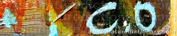 Authentic signature by Christina OLIVECRONA on  artwork