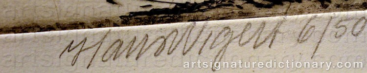 Signature by Hans WIGERT