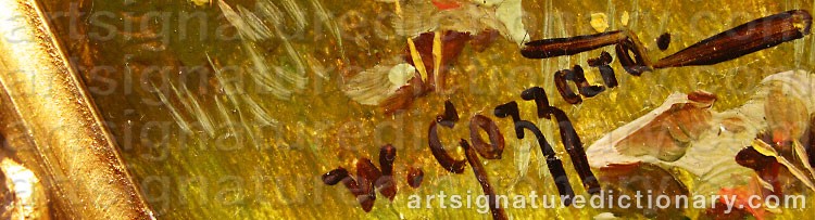Authentic signature by William GOZZARD on  artwork