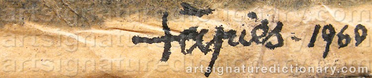 Signature by Antoni TAPIES